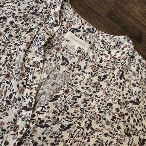 Treasure & Bond Women's Short Sleeve Button Up Blouse Floral Size XS